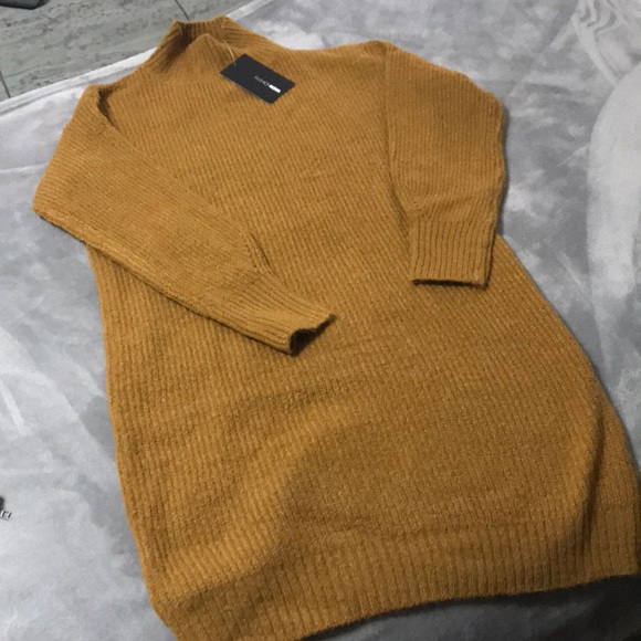 Mustard Sweater Dress - Picture 2 of 2